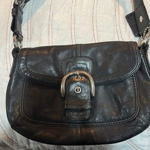 Black coach handbag